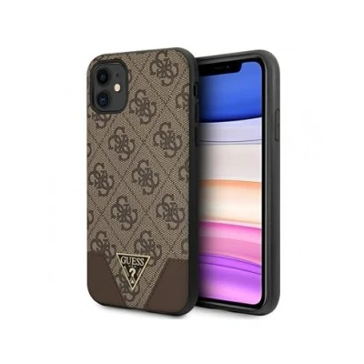 Immagine di GUESS GUHCN61PU4GHBR Custodia per iPhone 11 6,1&quot;, collezione Triangle