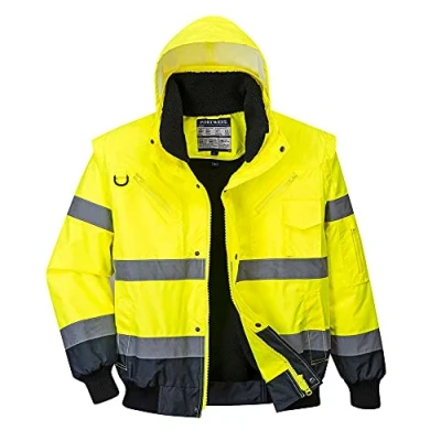 Immagine di Portwest C465YNR4XL Bomber Bicolore Alta Visibilità 3 in 1, Giallo/Blu Navi, 4XL