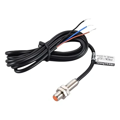 Immagine di Heschen Sensore di prossimità induttivo PR08 1.5DP Tipo cilindrico DC 12 24V 3 fili PNP NO (normalmente aperto) CE