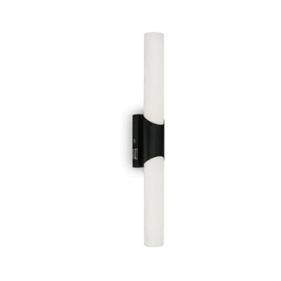 Immagine di BRILONER lampada a LED specchio con interruttore, da bagno, IP44, colore della luce bianco neutro, 11W, nero, 47 cm