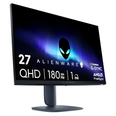 Immagine di Alienware 27 Monitor Gaming AW2725DM, QHD (2560x1440), 180Hz, Fast IPS, 1ms, NVIDIA G SYNC Compatible, AMD FreeSync, 95% DCI P3, HDR400, DisplayPort, 2 HDMI, 3 USB, Anni di Garanzia