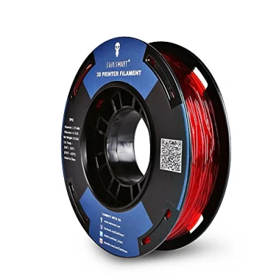 Immagine di SainSmart bobina piccola da 1.75 mm in TPU, filo flessibile 3D 250 g, precisione delle dimensioni +/ 0,05 mm, Shore 95A, rosso