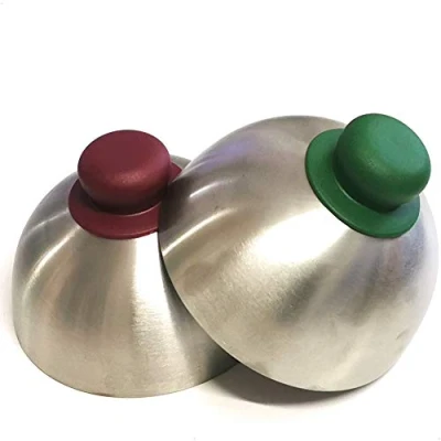 Immagine di Kerafactum Copertura per hamburger cloche cheeseburger bistecca campana formaggio pattys grigliate fusione acciaio inox set di colori affumicatura plancha