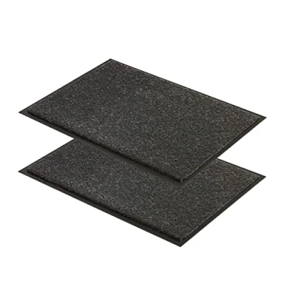 Immagine di ASTRA zerbino resistente tappetino antiscivolo interno per ingresso robusto grigio 40 x 60 cm set da 2 pezzi