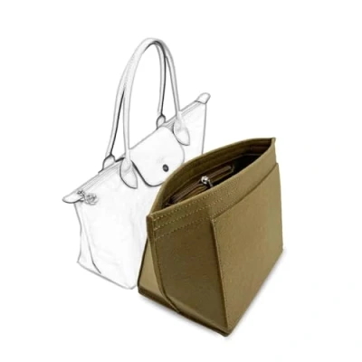 Immagine di D.DUO organizer per borse, accessori Longchamp con manico lungo (Marrone, S (manico corto))