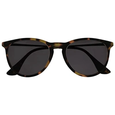 Immagine di Opulize Jet Grande Marrone Tartaruga Gommato Argento Braccia Uomo Donna Lettori Sole Occhiali Da Lettura UV400 S96 2 +1,00