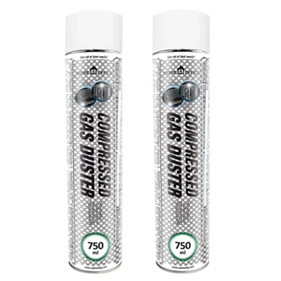 Immagine di AABCOOLING Home&amp;Office, 2 x 750 ml, spray ad aria compressa K1, pulitore a gas compresso, per cancelleria, attrezzature la pulizia, dalla lattina pulizia di Multimedia