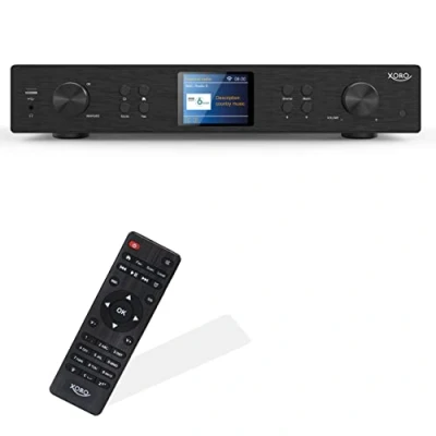 Immagine di XORO HFT 440 Radio Internet con DAB+ e ricezione FM per ampliare un impianto HiFi, WiFi 2,4 GHz, Bluetooth, SpotifyConnect, musica in streaming tramite UPnP