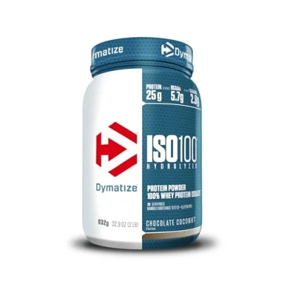 Immagine di Dymatize ISO 100 Hydrolyzed Chocolate Coconut 932g Proteine del siero di latte idrolizzate e isolate in polvere