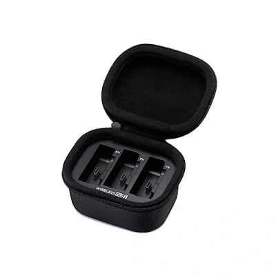 Immagine di RØDE Charge Case per Wireless GO II con Due Ricariche Complete, Struttura Robusta e Sistema di Chiusura Cerniera