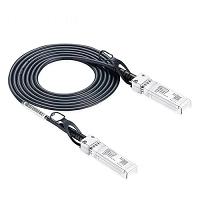 Immagine di Elfcam 10G SFP+ a DAC Direct attach Copper Cable, Cavo Twinax Passivo, Compatibile con Cisco, Juniper, Mikrotik, Huawei (1 M)