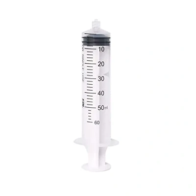 Immagine di Confezione da 1 siringa Luer Lock 50 ml, in plastica, con punta senza ago, per laboratorio scientifico