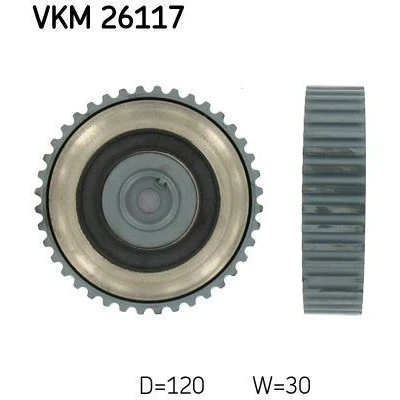 Immagine di SKF VKM 26117 Galoppino/Guidacinghia, Cinghia dentata RENAULT: CLIO 2, Kangoo I Express