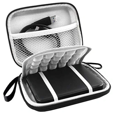 Immagine di Lacdo Custodia Hard Disk Esterno per Western Digital WD Elements, My Passport, Passport for Mac 2.5&#039;&#039; HDD 1TB 2TB 3TB 4TB 5TB Rigida Antiurto Impermeabile Protettiva Borsa, Nero
