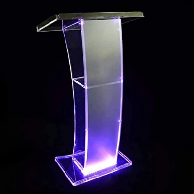 Immagine di BAABJI podio Acrilico plexiglass Pulpito Scuola Leggio Chiesa,LED Supporto per in Durevole riunioni Commerciali della Chiesa.