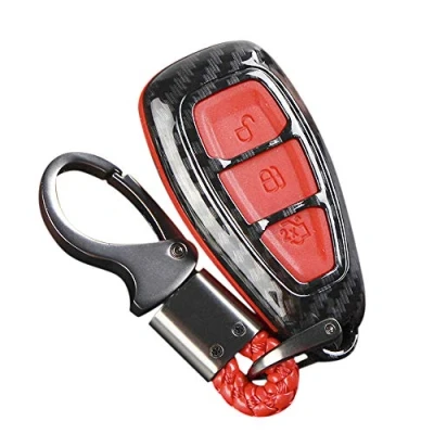 Immagine di Carrfan Custodia a Conchiglia per Chiave Distanza in Fibra di Carbonio Fords/FO cus/Fiesta/Kuga/C Max