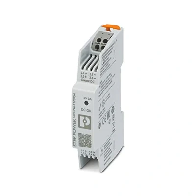 Immagine di Phoenix Contact STEP3 PS/1AC/5DC/3/PT Alimentatore per guida DIN 5 V/DC 3 A 15 W Num. uscite:1 x Contenuto 1 pz.