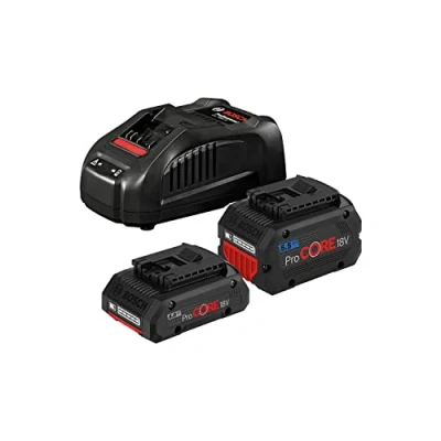 Immagine di Bosch Professional 18V System Set di Batterie, 1x ProCORE18V 5.5 Ah, 18 V, 955 g, 4.0 515 g e Caricabatterie GAL 1880 CV