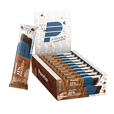 Immagine di Powerbar 33% Protein Plus Peanut Chocolate 10x90g Barretta ad alto contenuto proteico + Proteine del siero latte e della caseina