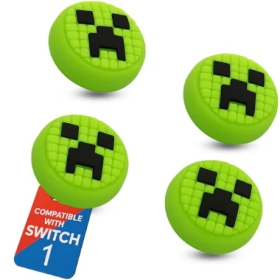 Immagine di MatoSan® 4 tappi Joystick compatibili Con Nintendo Switch Grip Joy Thumbstick Lite OLED accessori Thumb Grips per pollice Steam Deck protezione (verde)