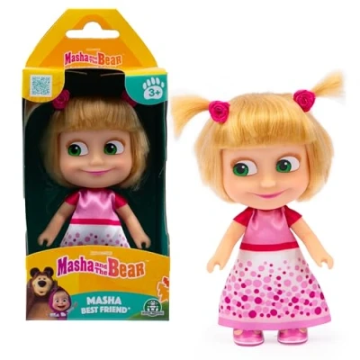 Immagine di Giochi Preziosi Masha E Orso Bambola Alta 12 Cm Con Codini Vestito Compleanno Fedele Riproduzione Visto In Tv, Per Bambni A Partire Dai 3 Anni