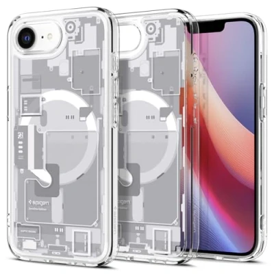 Immagine di Spigen Cover per iPhone 16e, Ultra Hybrid MagFit, Compatibile con Accessori MagSafe Zero One White