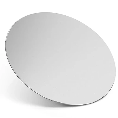 Immagine di TERRATUTOR Pad per Mouse in Metallo di Alluminio con Base Gomma Antiscivolo e Superficie Lega Micro Sabbiatura un Controllo Veloce ed Accurato Argento Rotondo