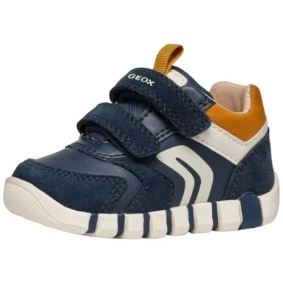 Immagine di Geox Iupidoo BOY Scarpe a strappo per bambini, Taglia: 20, Navy/curry pelle e finta
