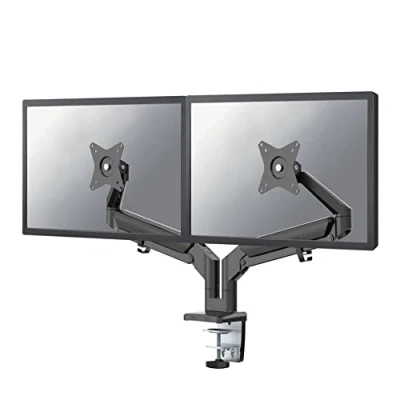 Immagine di Neomounts DS70 810BL2 2 vie Supporto da tavolo per monitor 43,2 cm (17) 81,3 (32) Nero Inclinabile + girevole, Regolabile in altezza, Rotante