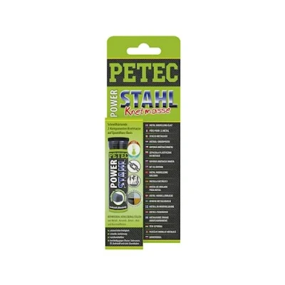 Immagine di PETEC 97450 Collante per metallo 50C +260C Cartuccia senza silicone, resistente all&#039;olio, verniciabile, indurente, levigabile grigio 50