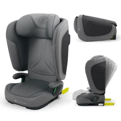 Immagine di Kinderkraft UNITY2 Seggiolino Auto I size 100 150 cm, circa da 3,5 a 12 anni, Sistemi di Sicurezza H GUARD, Facile Pulire, Rivestimento Traspirante, SPS+, Grigio