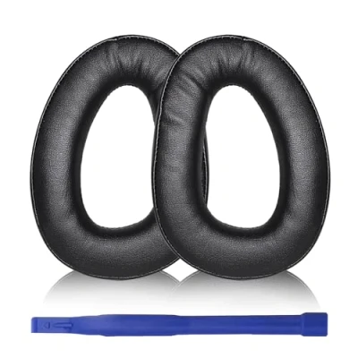 Immagine di Aiivioll GSP 300 cuscinetti auricolari di ricambio per cuffie da gioco compatibili con Sennheiser 301 302 303 350 (nero)