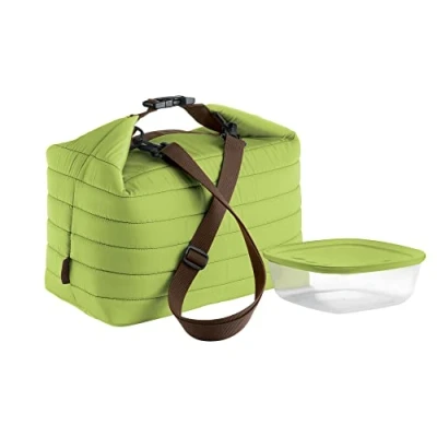 Immagine di Guzzini Borsa Termica Grande con Tracolla On The Go, Verde Mela, 30 x 18 h30 cm, Contenitore 19.6 h7 1400 cc