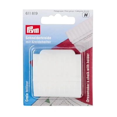 Immagine di Prym White Square Chalk with Holder, Pietra, 9.3 x 5.7 0.7 cm