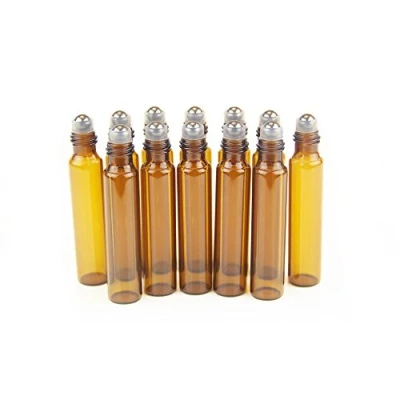 Immagine di YIZHAO Roll On Vuoto per Oli Essenziali,Profumi,10 ml Marrone Bottiglie Vuote in Vetro, con Sfera Acciaio Inossidabile 36 PCS