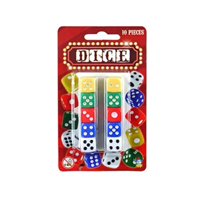 Immagine di HENBRANDT Set di dadi a 6 facce Gioco colorati (D6) Confezione da 10