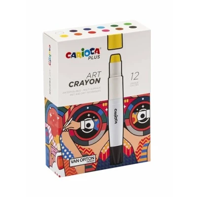 Immagine di Carioca Plus I Pastello Artistico Adatto a più superfici Per tecniche umide e secche (Scatola rigida con 12 pastelli)