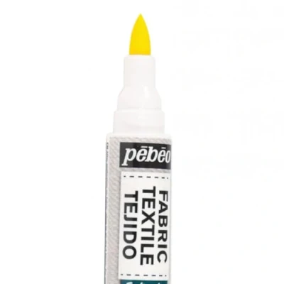 Immagine di Pébéo 803402 7 A marcatore tessuti punta pennello 1 mm Giallo