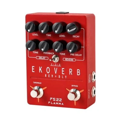 Immagine di FLAMMA FS22 Stereo Delay and Reverb Pedal Effetti Chitarra Digitale Pedale con Ritardo Inverso Shimmer Tap Tempo Freeze Trail On Funzione
