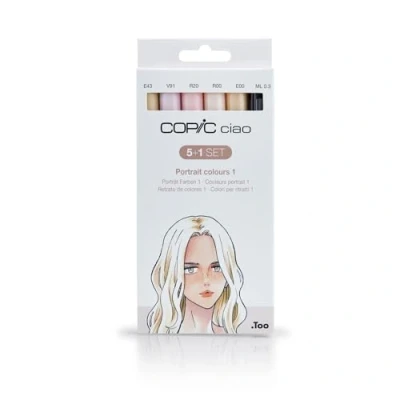 Immagine di Copic 22075552 Ciao Set 5+1, Toni Di Pelle 1