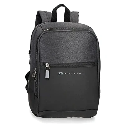 Immagine di Pepe Jeans Jarvis Zaino per portatile regolabile fino a 12&quot; nero 25 x 36 10 cm Poliestere con dettagli in finta pelle 9 l