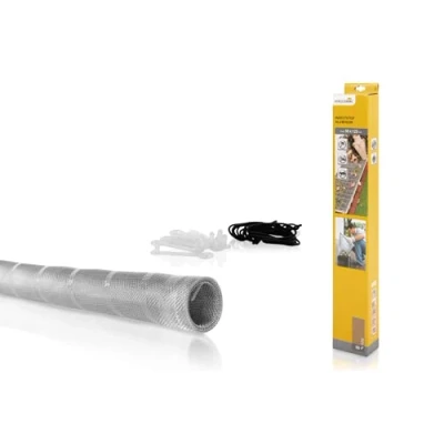 Immagine di Schellenberg 50355 Rete zanzariera per lucernari 50 x 125 cm, rotolo con tessuto in alluminio, materiale di fissaggio incluso