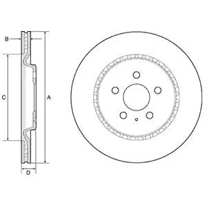 Immagine di DELPHI BG4643C Disco freno 330 22 5 ventilato rivestito ad alto tenore di carbonio senza cuscinetto ruota, anello sensore ABS AUDI: Q5