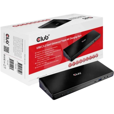 Immagine di CLUB3D USB C 3.2 UNIV.3X 4K CHARG.DOCK 60W