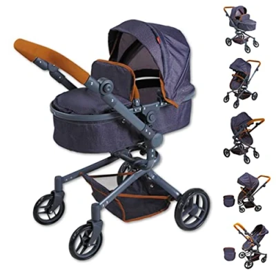 Immagine di KNORRTOYS.COM Knorr Toys 90930 Passeggino per Bambole Boonk, Blu Scuro