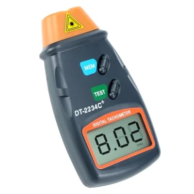 Immagine di QWORK® Tachimetro digitale, contagiri laser fotografico senza contatto, ampio display LCD, batterie non incluse