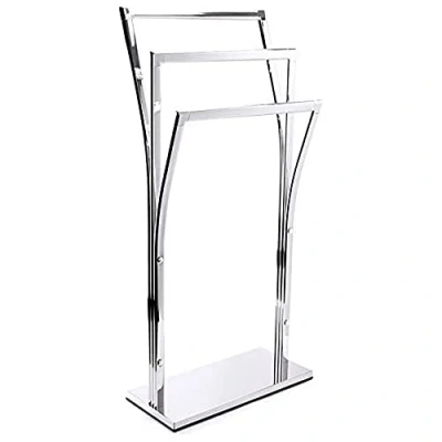 Immagine di MSV MS551 Porta asciugamani, 3 livelli, Acciaio Cromato, 41x 18,5x 87cm, Argento