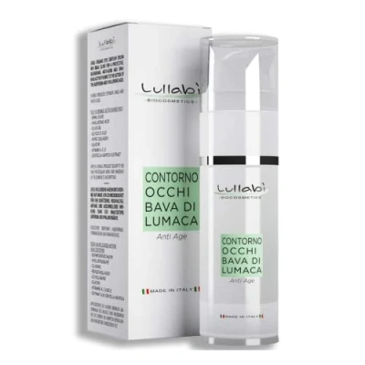 Immagine di Crema Contorno Occhi Antirughe Bio 30ML TRIPLICE AZIONE Borse Occhiaie Con 10 Principi Attivi Acido Ialuronico Puro Bava Di Lumaca Pura Centella Asiatica Olio Oliva Vitamina C A E