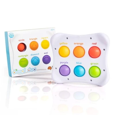 Immagine di Fat Brain Dimpl Duo, Early Development Toy, Educational Push and Pop Sensory Toy for Babies, Colourful Boys Girls Aged 12 Months Older