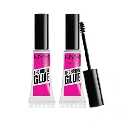 Immagine di NYX Professional Makeup Brow Glue, Gel Sopracciglia Trasparente a Lunga Tenuta, Confezione da 2, Clear